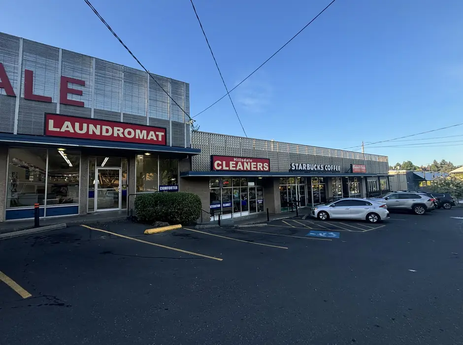 The Hillsdale Cleaners storefront on SW Capitol Highway